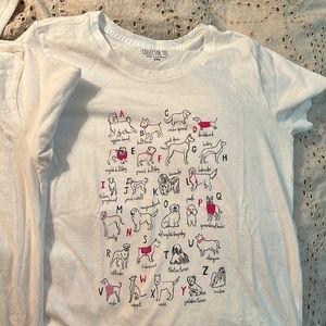 XXS/ petit J.Crew collector Tshirt with dog alphabet